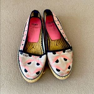 Fendi Monster Espadrille flats, size 7